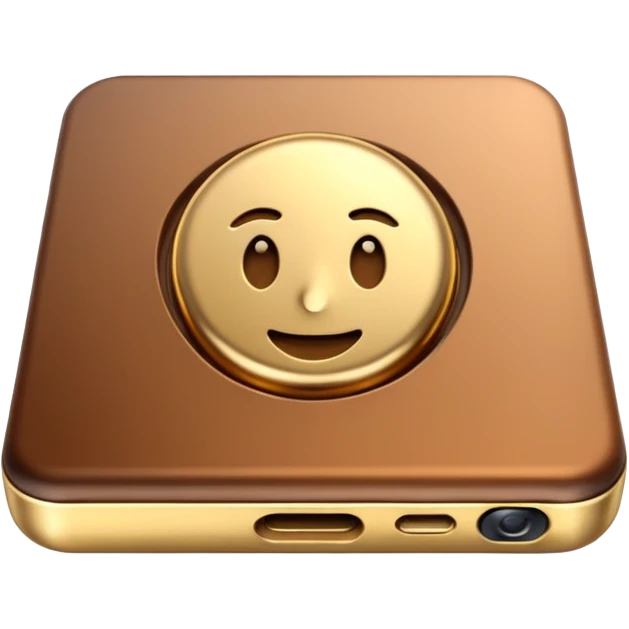 3D Brown golden apps and digital tools emoji
