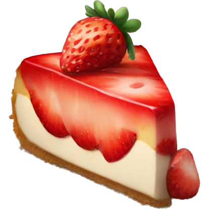 strawberry fost Cheesecake on a Plate emoji
