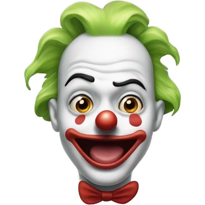 A clown with his tongue out emoji