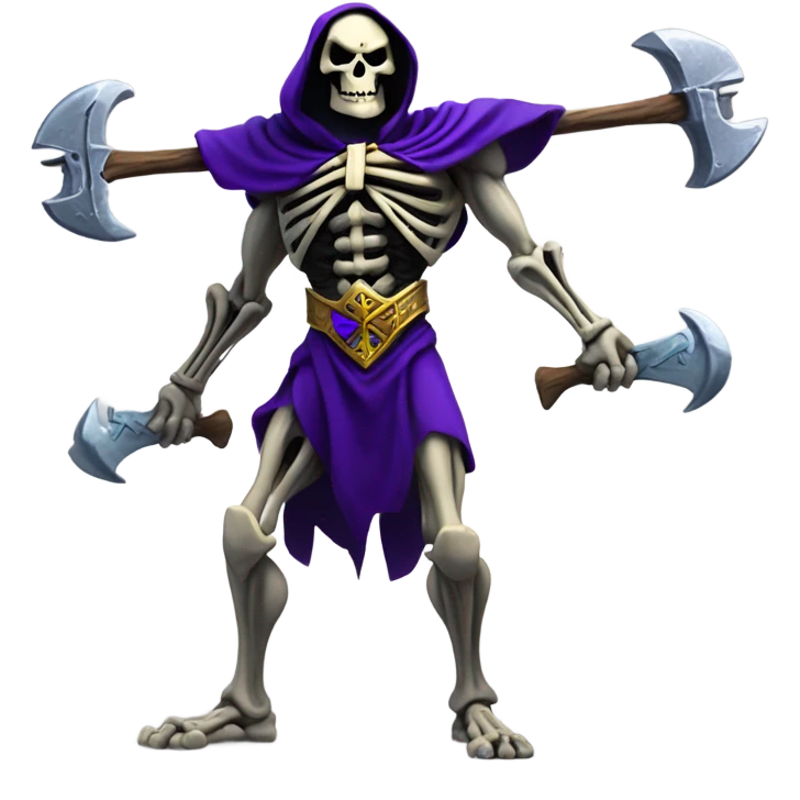 Skeletor throwing axes  emoji