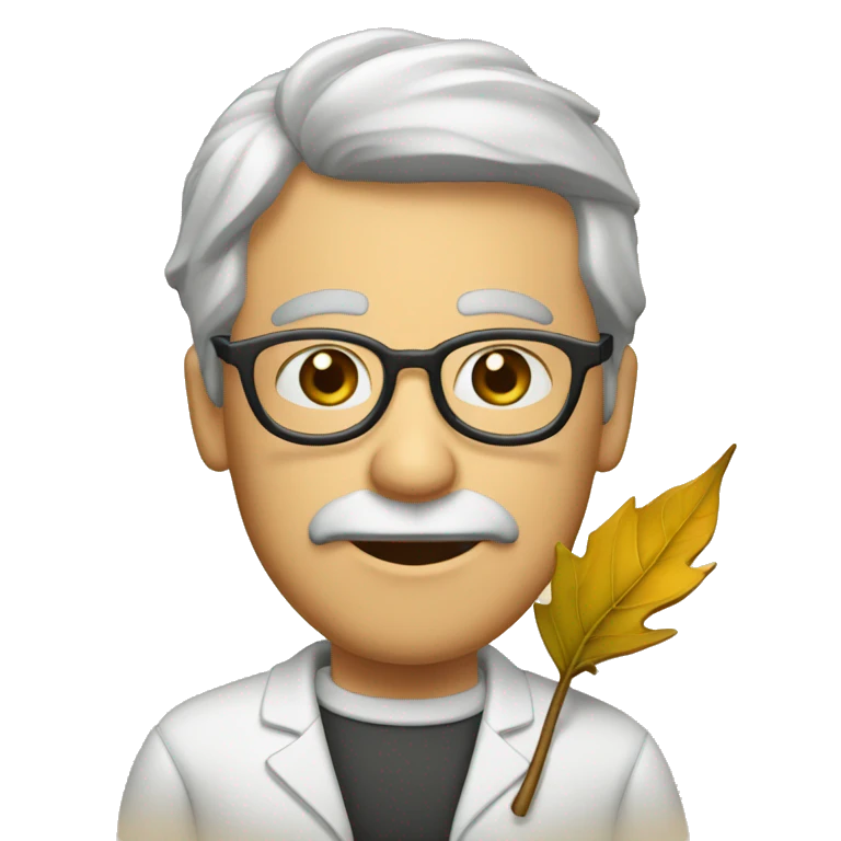 profesor con una hoja de papel emoji
