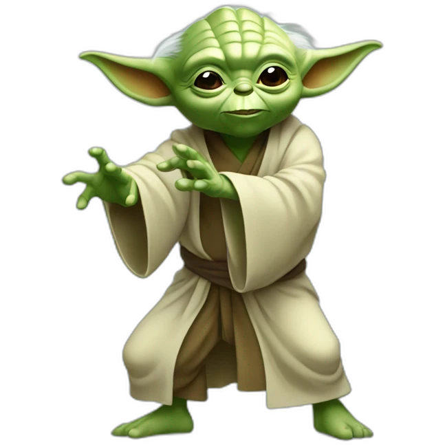 Yoda qui fait un dab emoji