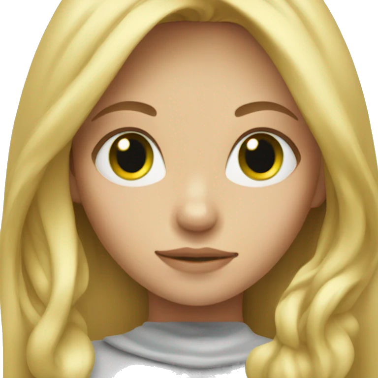 girl with green eyes and long blonde hair emoji