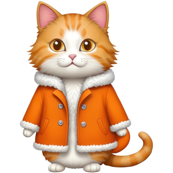cat wearing coat emoji