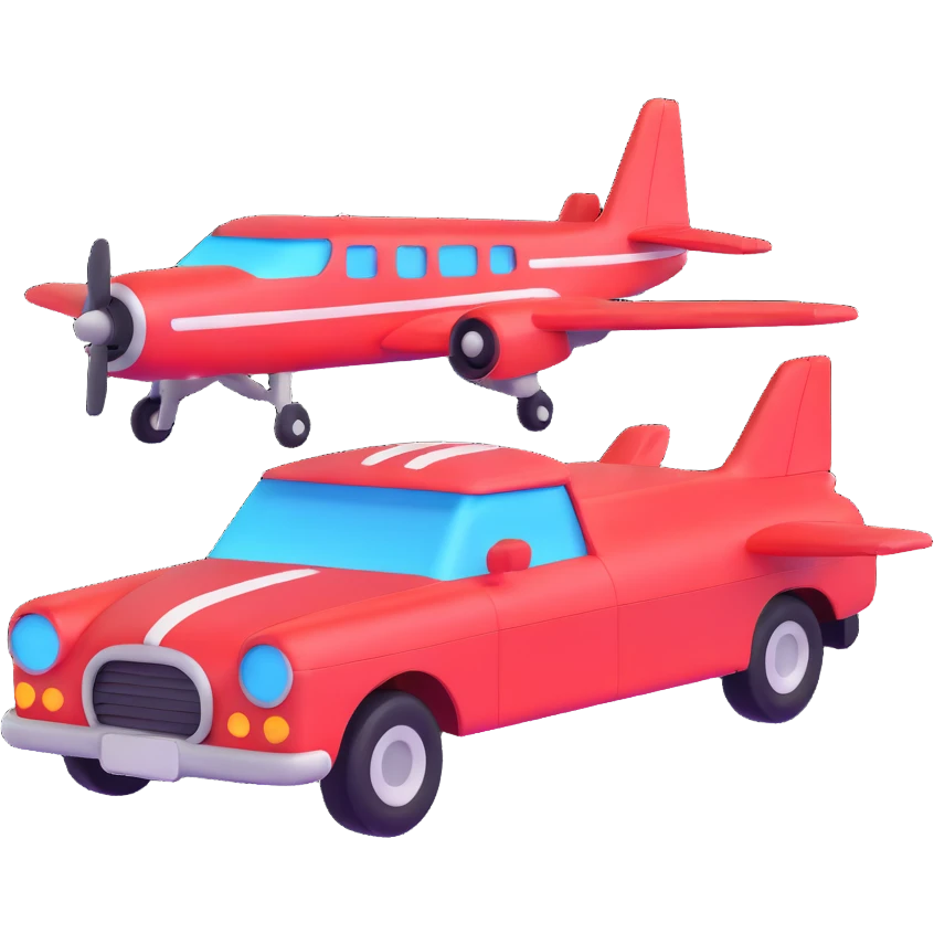 car with a plane emoji