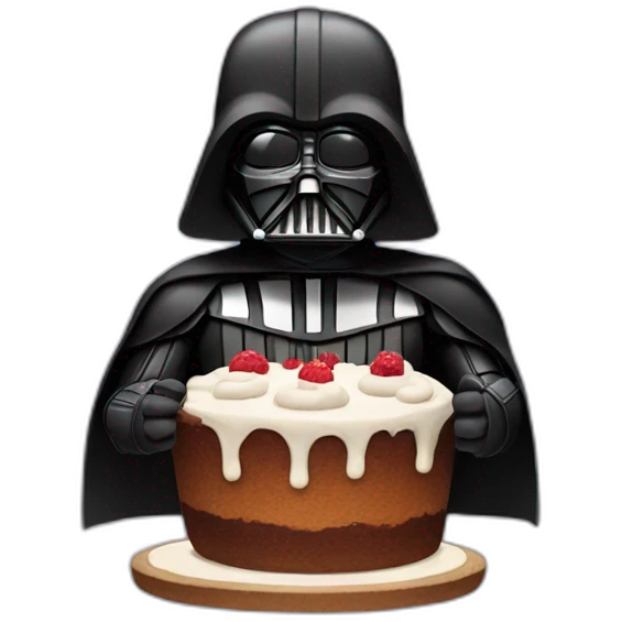 dark vador baking cake emoji