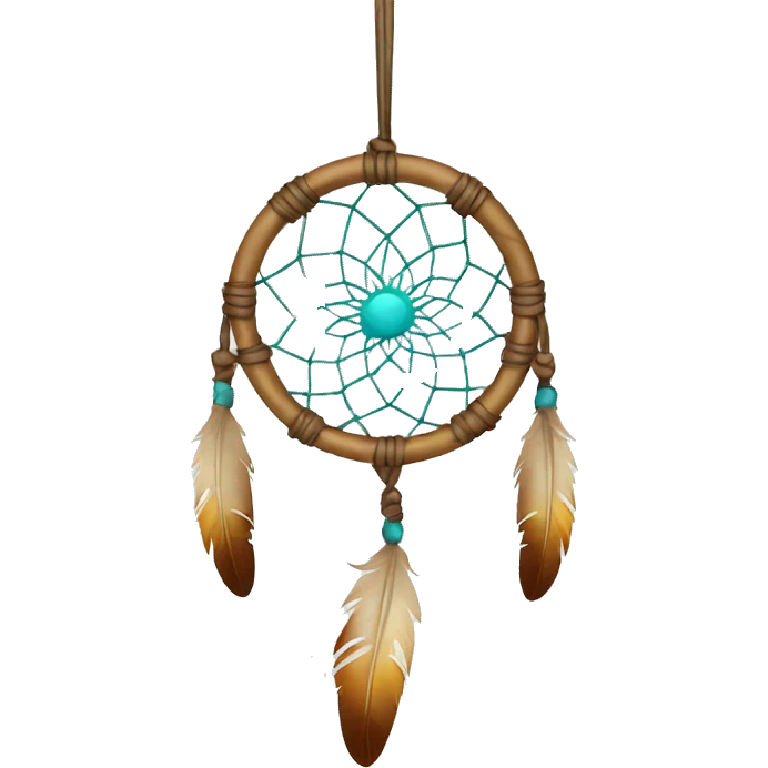 a hanging dreamcatcher with white background emoji