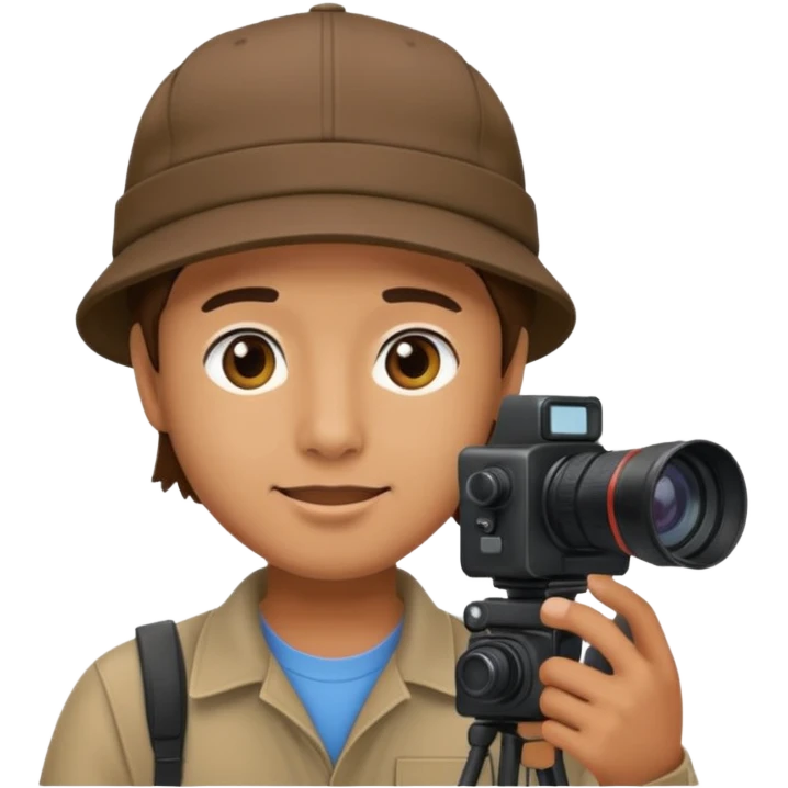 Camera man backwards taking a photo  emoji