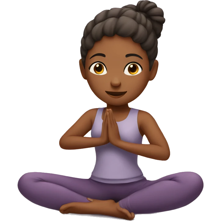 Girl doing yoga emoji