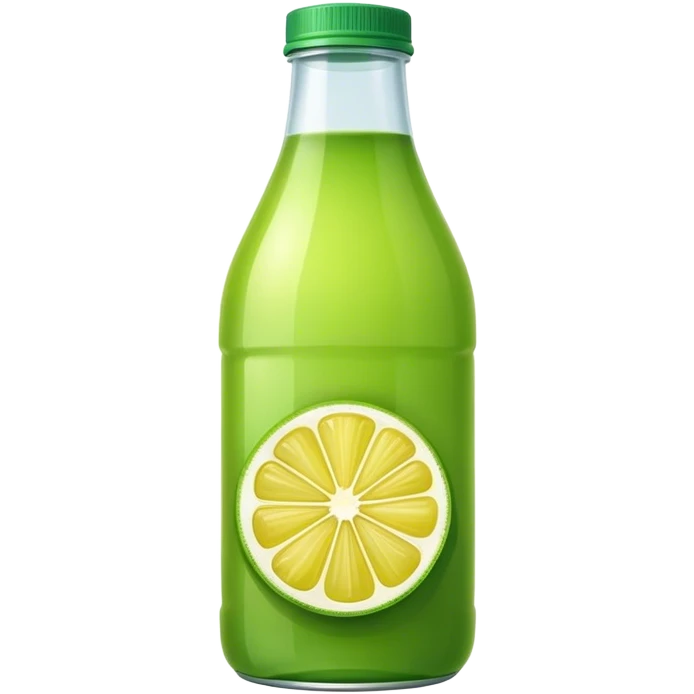 Green lemon juice bottled emoji