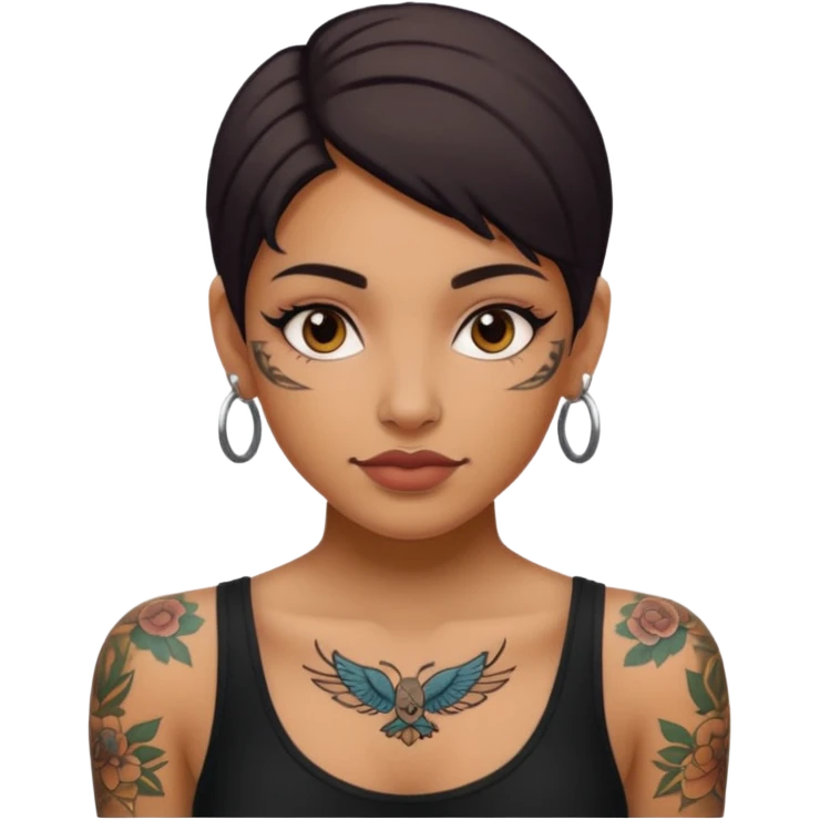 women with tatoos and hightlight that tatoos emoji