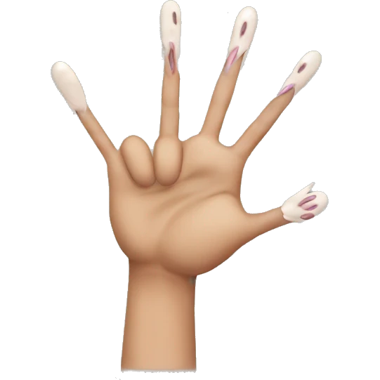 single paw with long nails emoji