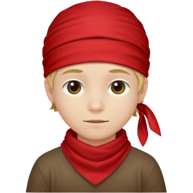 kid with wearing red bandana emoji