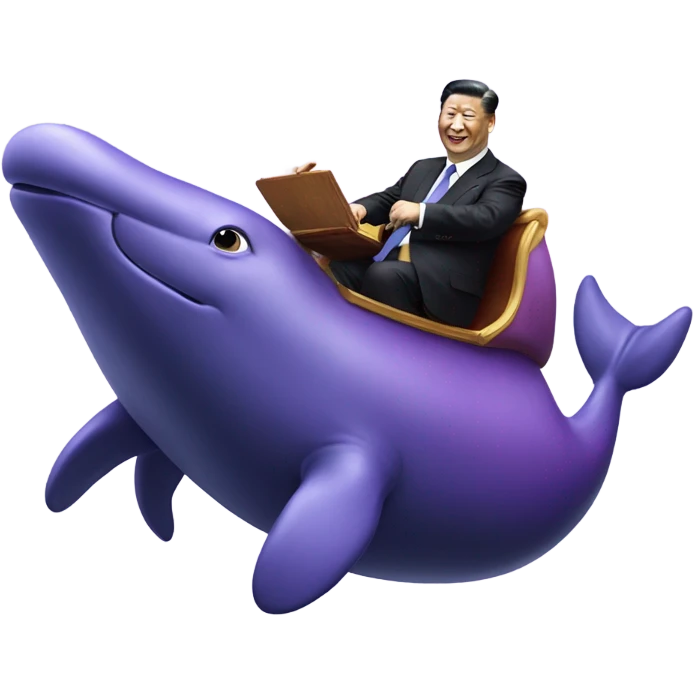 xi jinping riding purple whale emoji