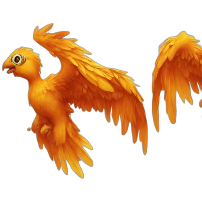 un phoenix avec des lunette de soleil emoji