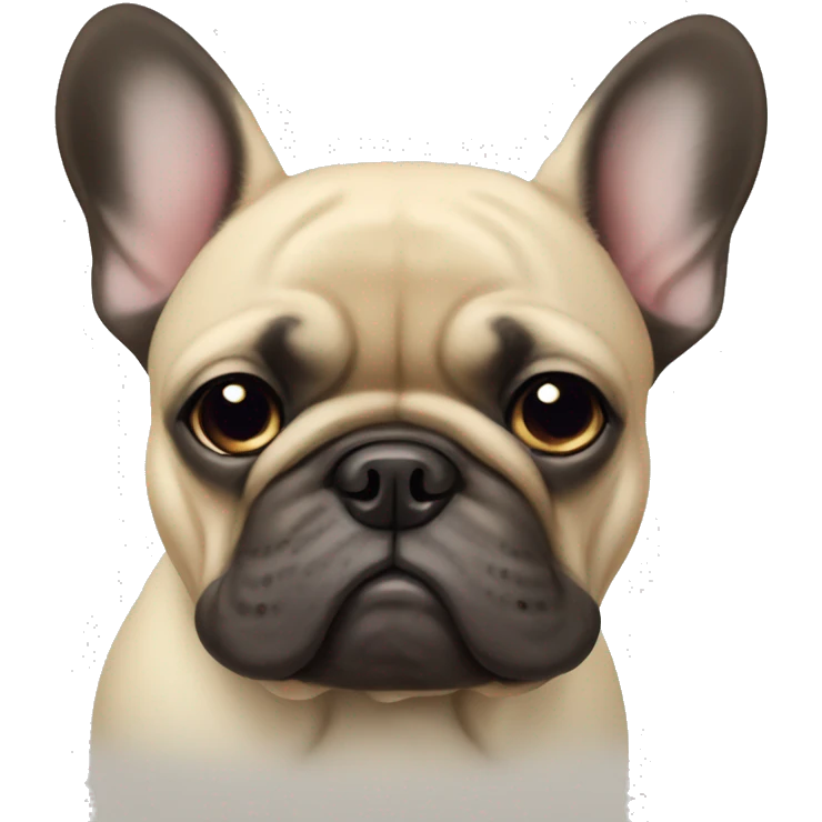 Sad french bulldog emoji