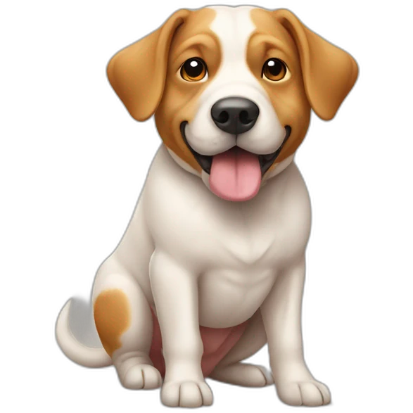 Chien croisé avec un cochon  emoji