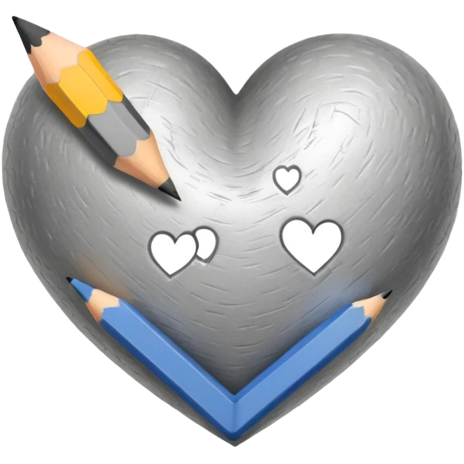 pencil draw heart emoji