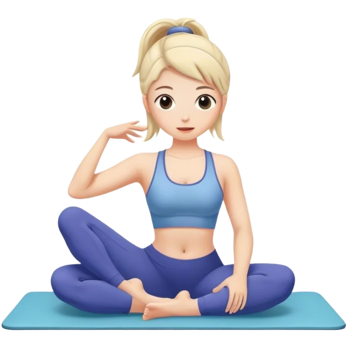 девочка занимается пилатесом  emoji