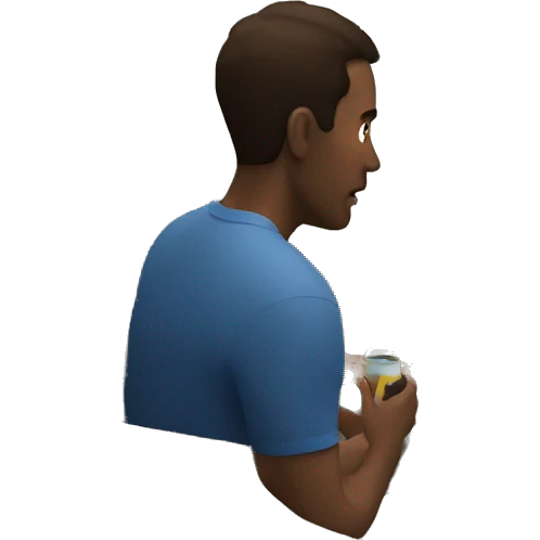 a man watching tv emoji
