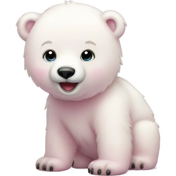 Pink baby polar bear  emoji