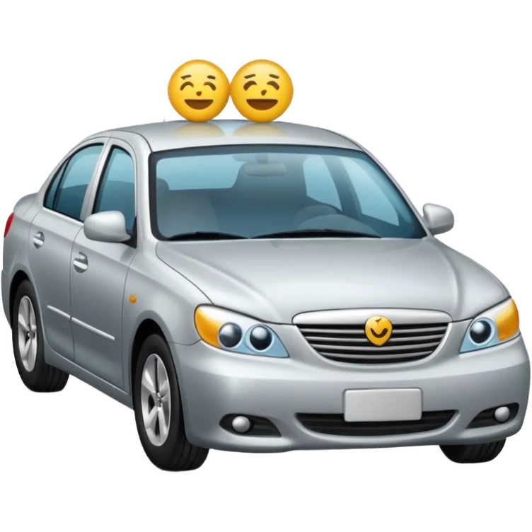 car in middle traffic lane emoji emoji