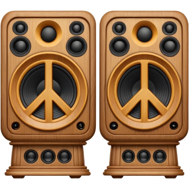 Speakers with peace  emoji