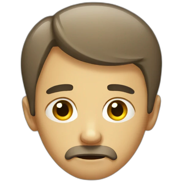 Depressed man emoji