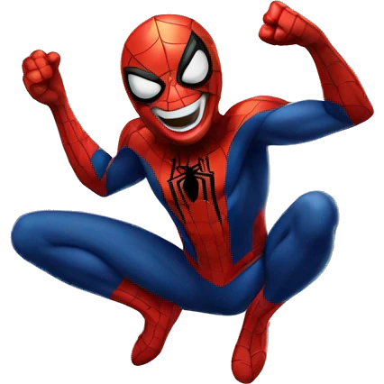 Spiderman laughing emoji