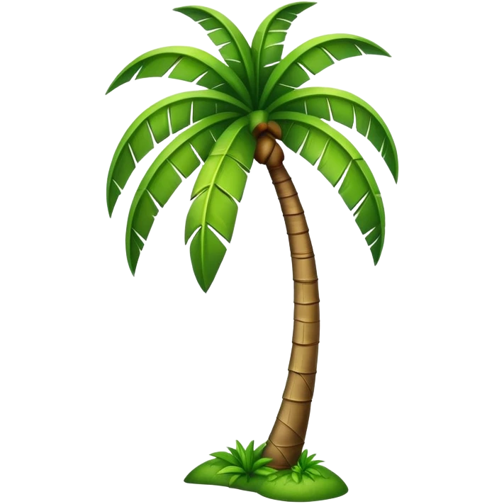 generate realistic detailed palm tree in 3d style emoji