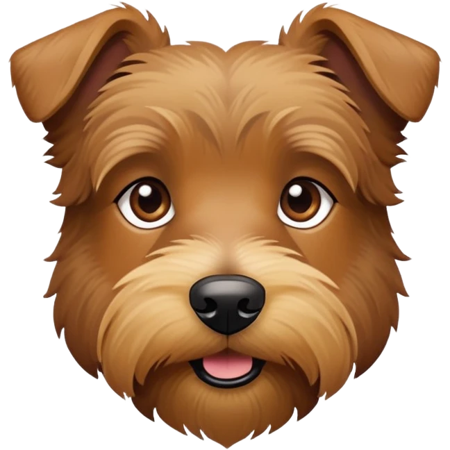 Brown scruffy terrier dog  emoji