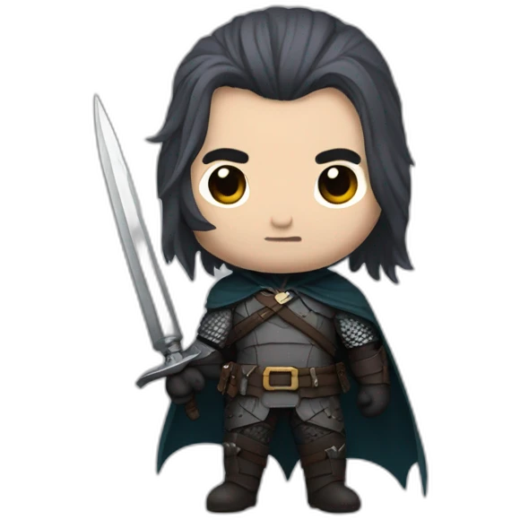 the witcher batman style with sword emoji