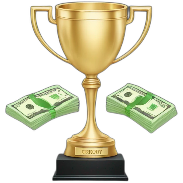 trophy with cash emoji