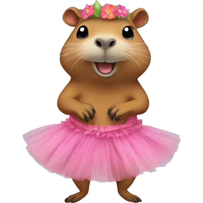 Capybara dancing in tutu  emoji