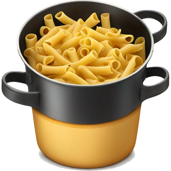 pasta is cooked in a pot emoji