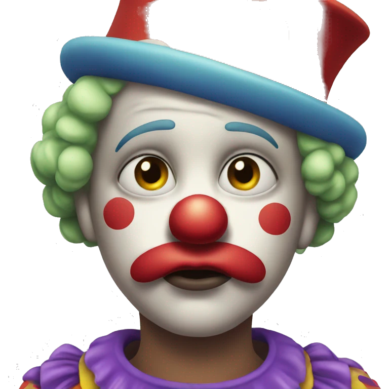 Clown fells sad emoji