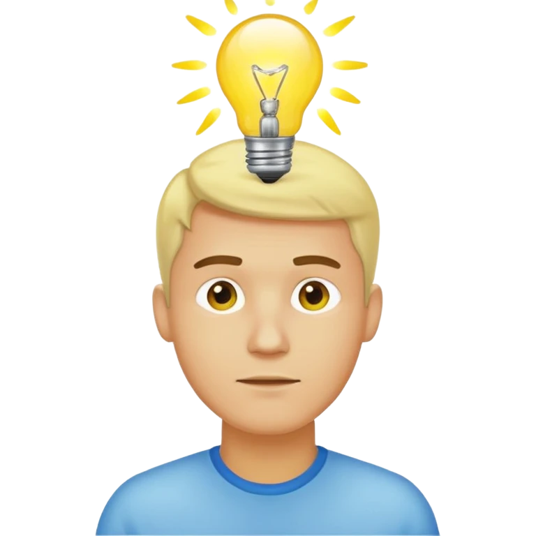 ligth man had an idea emoji