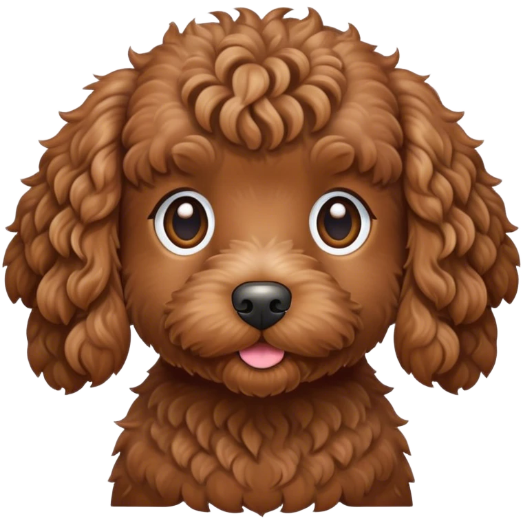 Brown cockapoo  emoji