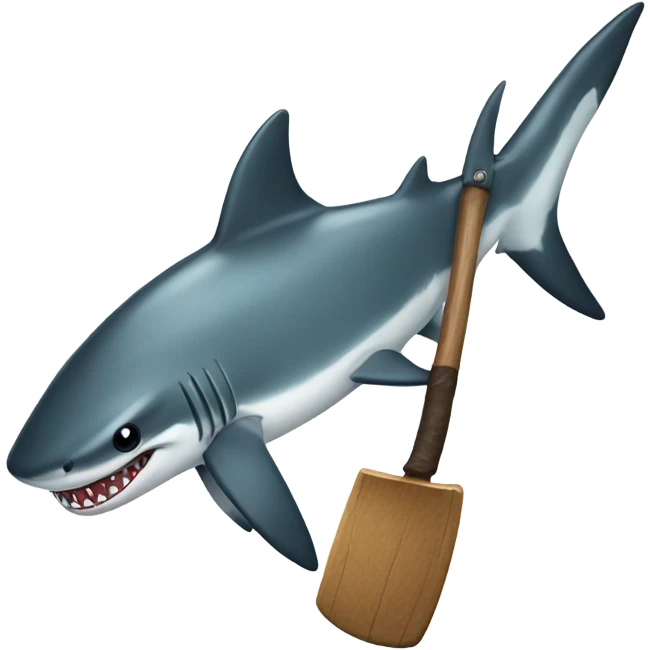 Shark with axe emoji