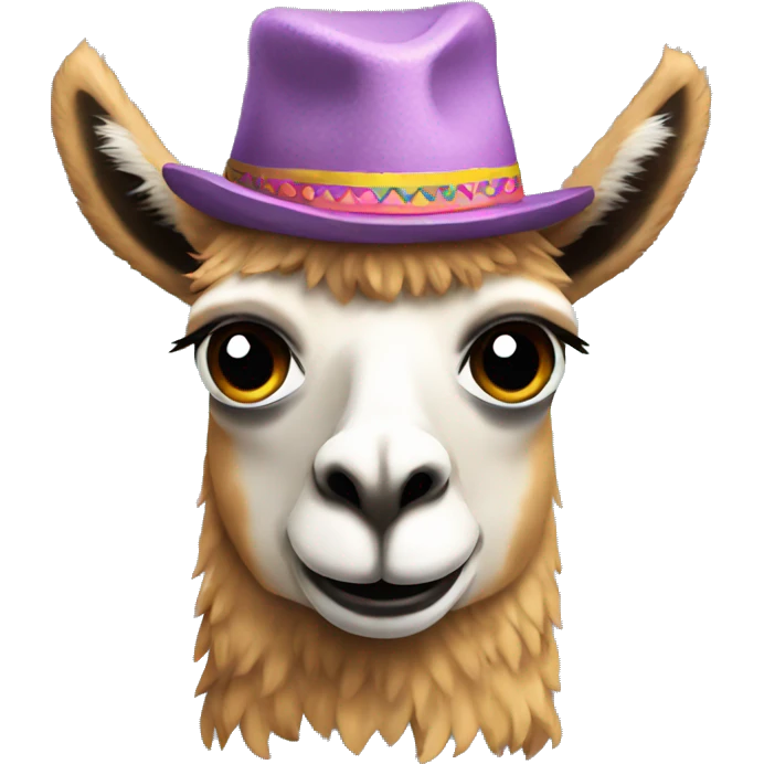 Llama with hats  emoji