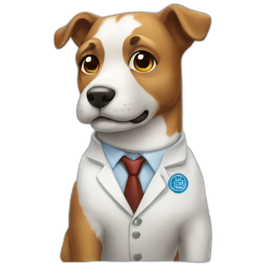 un perro profesor emoji