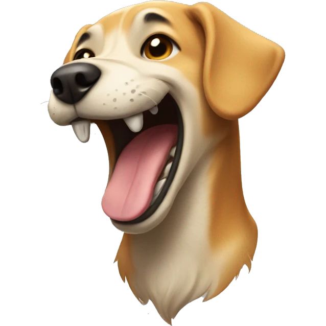 Dog laughing  emoji