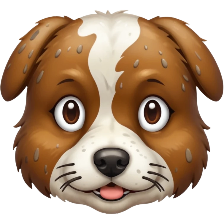 dirty dog face  emoji