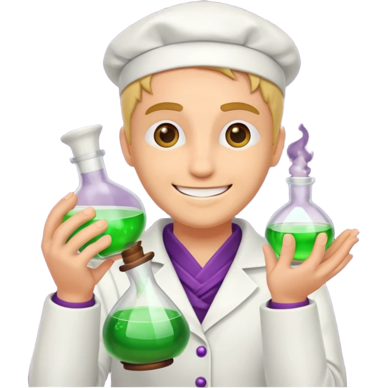 potion maker with “trust me” grin emoji