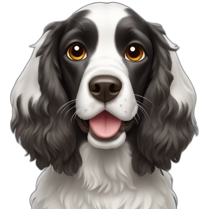 black springer spaniel dog emoji