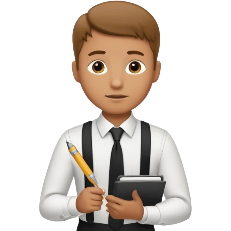 Waiter asking for what you want to eat emoji