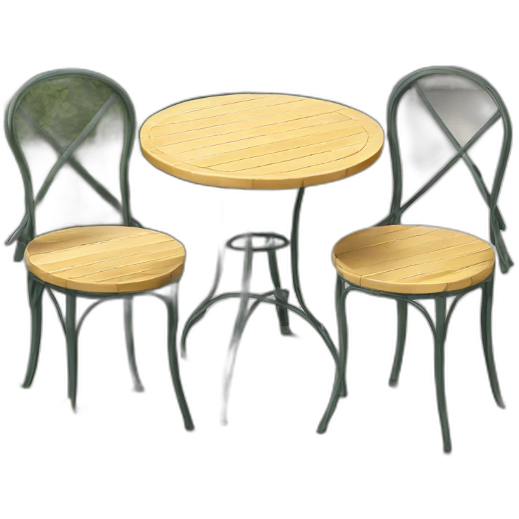 french bistro table and chair emoji