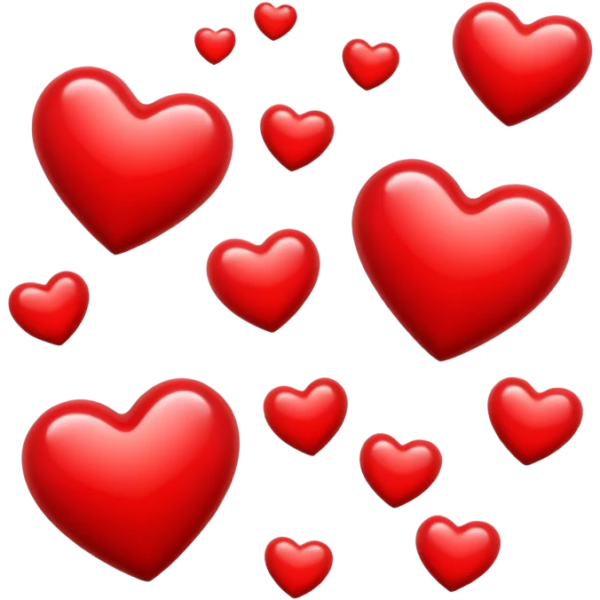 Red hearts  emoji