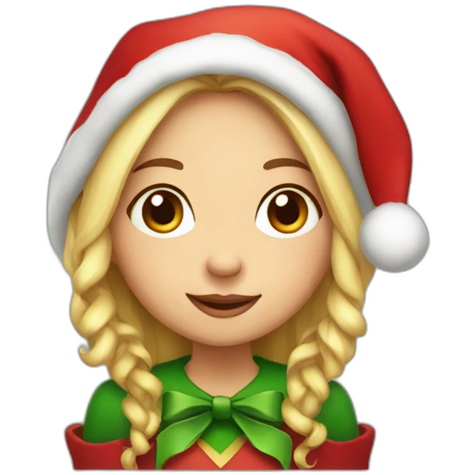 Christmas elf girl emoji