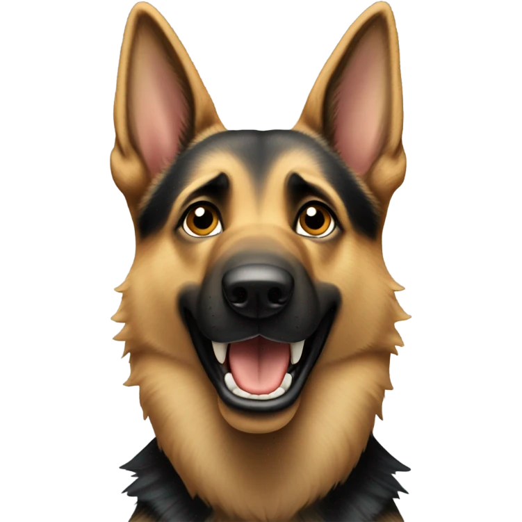 German shepherd barking emoji